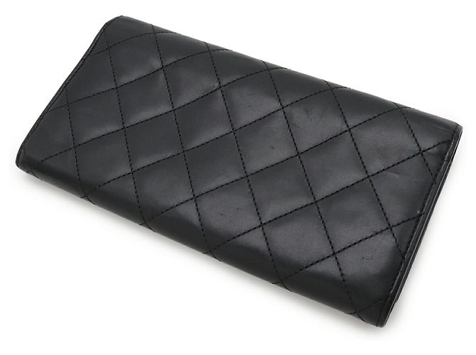Chanel Cambon Coco Mark Bifold Langbörse Schwarz Pink - Ansicht 3