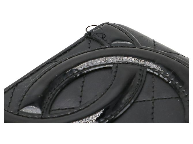 Chanel Cambon Coco Mark Bifold Langbörse Schwarz Pink - Ansicht 5