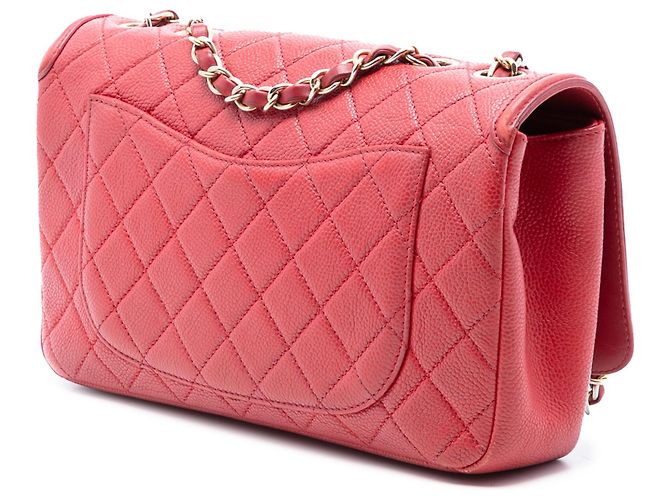 Chanel Rosso Medio Caviar Trapuntato CC Filigrana Flap - vista 2