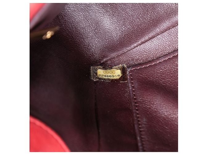 Chanel Rosso Medio Caviar Trapuntato CC Filigrana Flap - vista 5