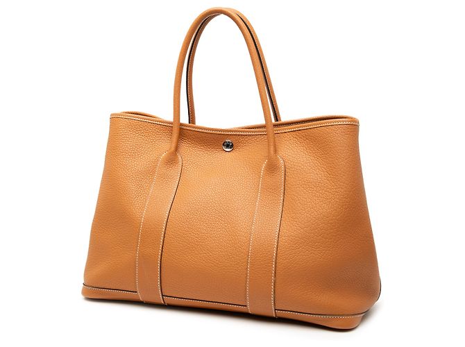 Borsa Garden Party 36 in Negonda marrone Hermès Caramello - vista 2