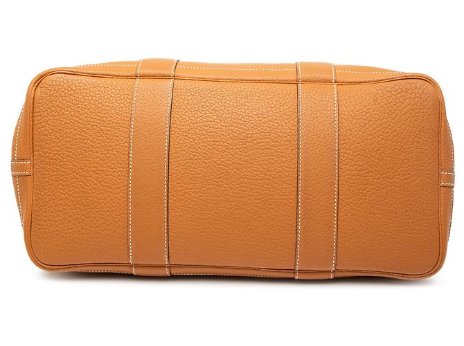 Borsa Garden Party 36 in Negonda marrone Hermès Caramello - vista 3