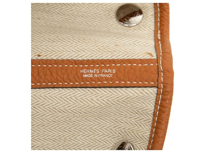 Borsa Garden Party 36 in Negonda marrone Hermès Caramello - vista 5