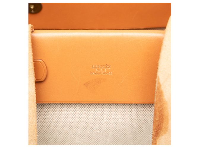 Hermès Brown Toile Herbag Cabas MM Braun - Ansicht 5