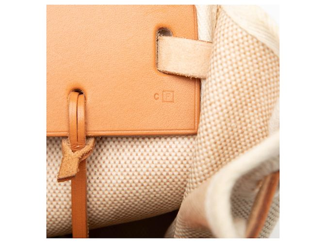 Hermès Brown Toile Herbag Cabas MM Braun - Ansicht 6