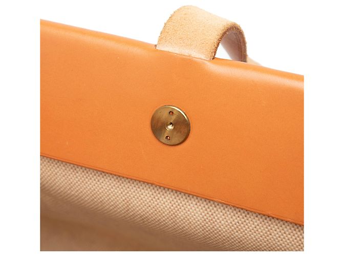 Hermès Brown Toile Herbag Cabas MM Braun - Ansicht 7