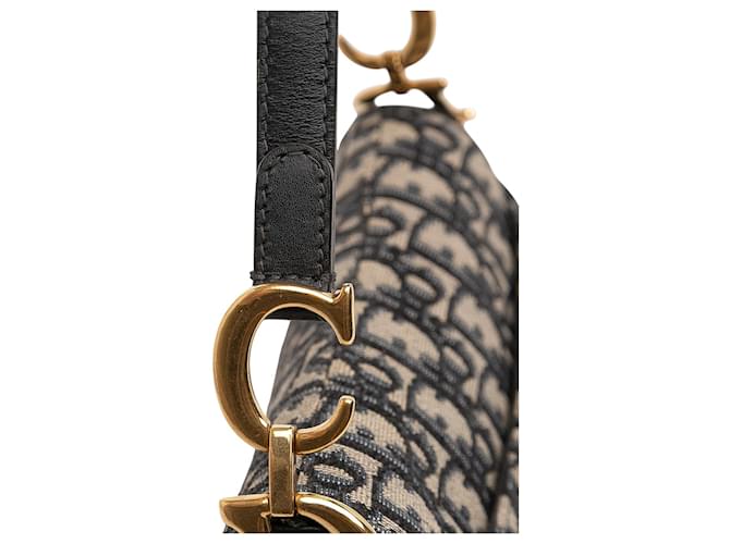Saddle Borsa a sella mini obliqua blu Dior Blu navy - vista 10
