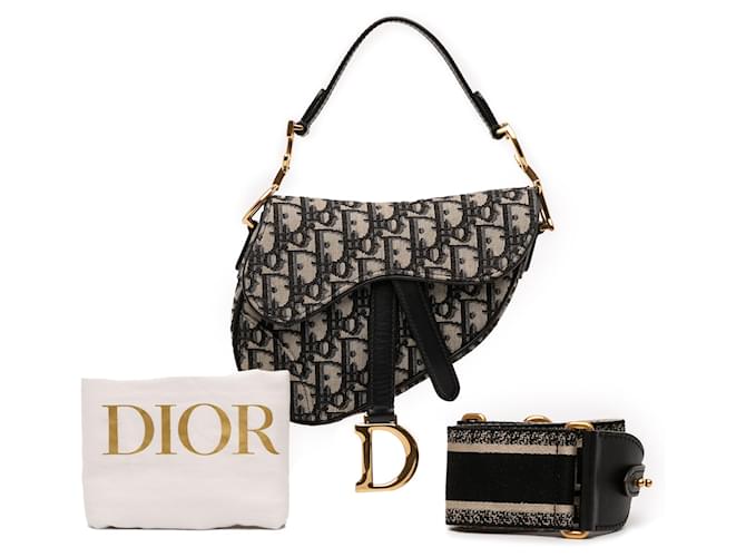 Saddle Borsa a sella mini obliqua blu Dior Blu navy - vista 12