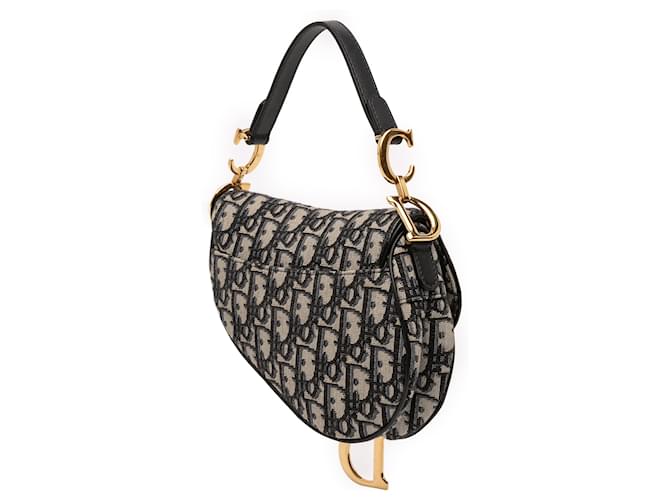 Saddle Borsa a sella mini obliqua blu Dior Blu navy - vista 2