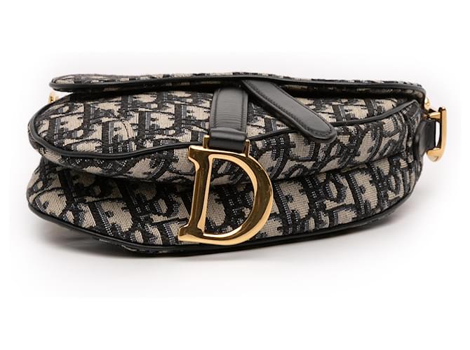 Saddle Borsa a sella mini obliqua blu Dior Blu navy - vista 3