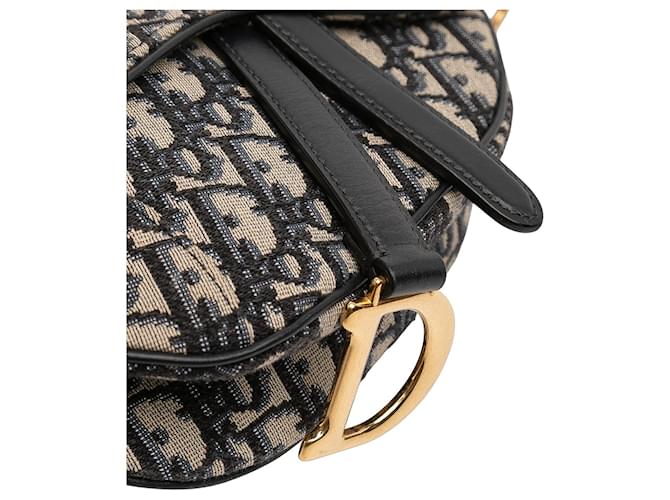 Saddle Borsa a sella mini obliqua blu Dior Blu navy - vista 7