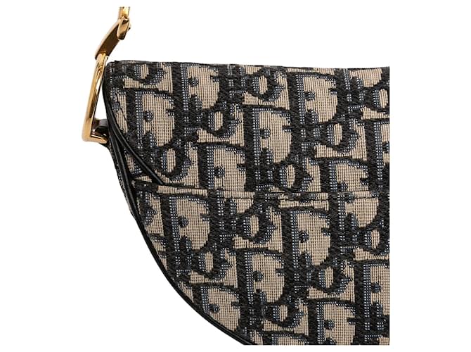 Saddle Borsa a sella mini obliqua blu Dior Blu navy - vista 9