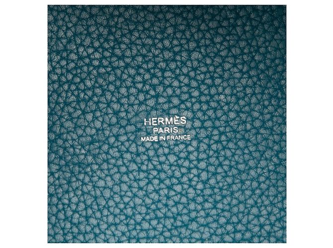 Hermès Picotin Lock 18 in Pelle Clemence Blu - vista 5