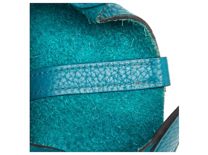 Hermès Picotin Lock 18 in Pelle Clemence Blu - vista 6