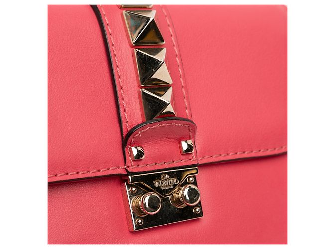 Valentino Piccola Borsa Crossbody Glam Lock Rockstud Rosa - vista 10