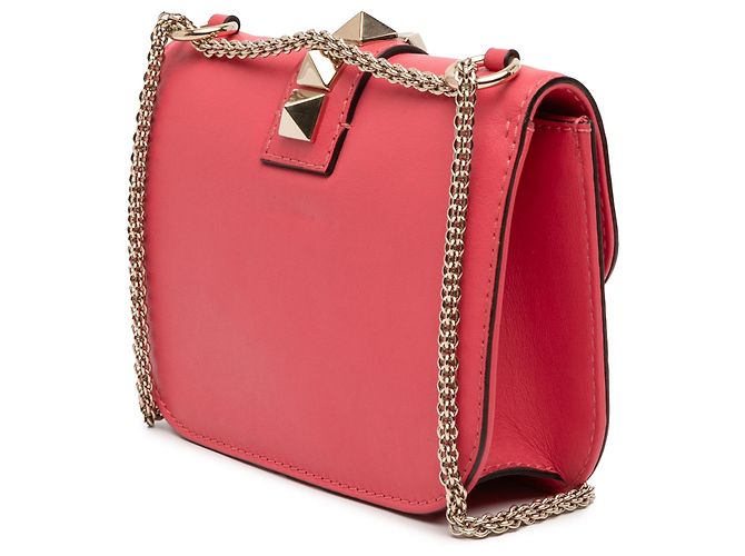 Valentino Piccola Borsa Crossbody Glam Lock Rockstud Rosa - vista 2