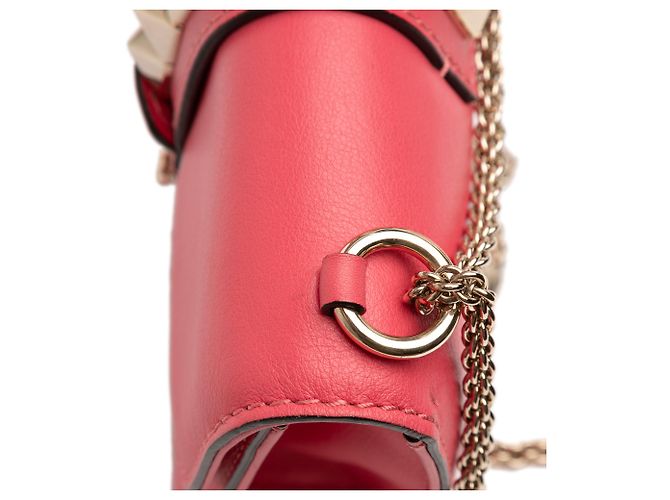 Valentino Piccola Borsa Crossbody Glam Lock Rockstud Rosa - vista 8