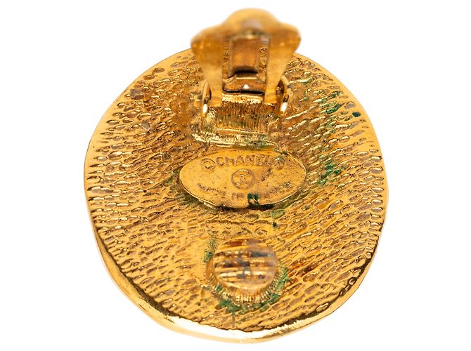 Orecchini rotondi a clip in oro placcato Chanel 31 Rue Cambon D'oro - vista 3