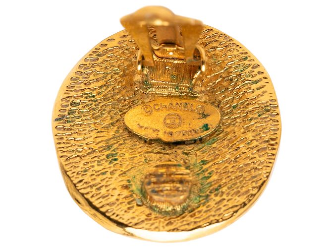 Orecchini rotondi a clip in oro placcato Chanel 31 Rue Cambon D'oro - vista 4