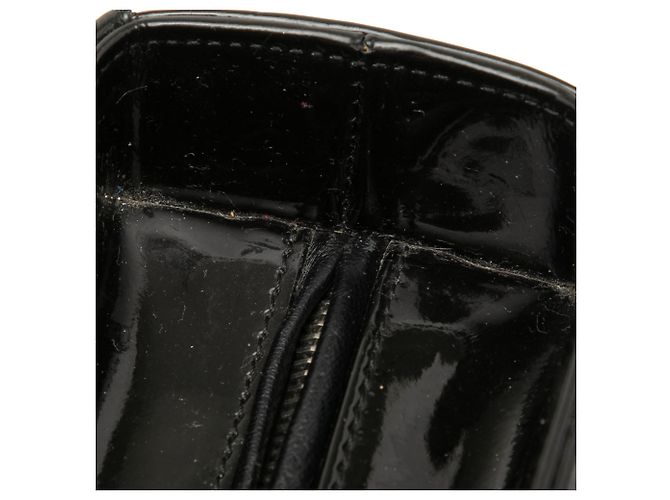 Dior Nero Grande Borsa in Pelle Laccata Cannage Lady Dior - vista 8