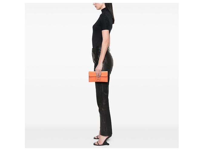 Hermès Arancione Swift Jige Duo - vista 7