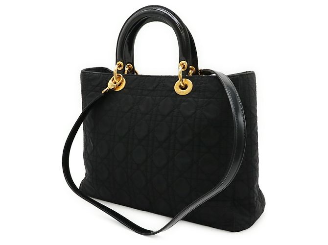 Borsa Lady Cannage di Christian Dior Nero - vista 3
