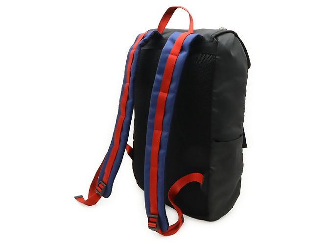 GUCCI Techno Canvas Rucksack Schwarz Rot Grün Marineblau - Ansicht 3