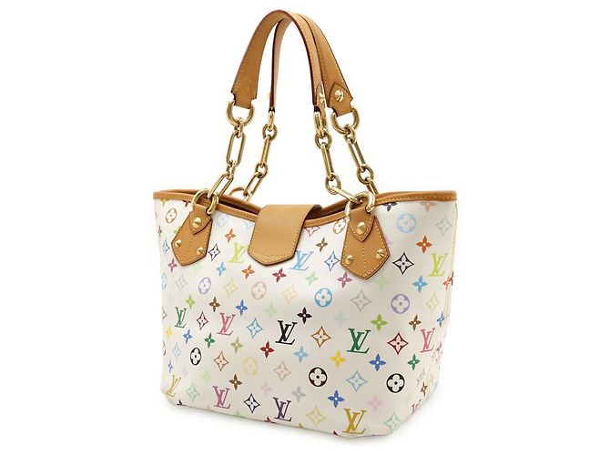 Louis Vuitton Monogram Multicolore Annie GM Tote Bag White - view 3
