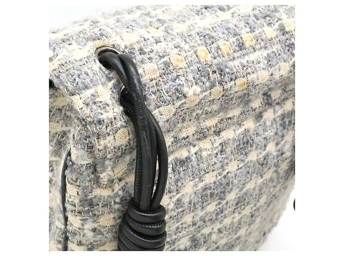 Borsa a spalla in tweed Camelia di Chanel Marrone Nero Multicolore - vista 5