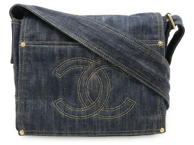 Borsa a Spalla Coco Mark in Denim Scintillante Chanel - vista 2