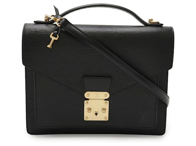 Borsa Second Monceau Epi Louis Vuitton Nero - vista 2