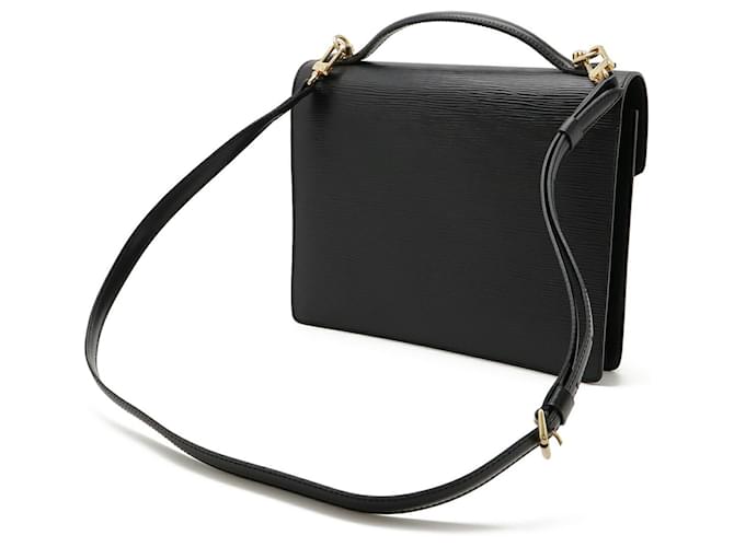 Borsa Second Monceau Epi Louis Vuitton Nero - vista 3
