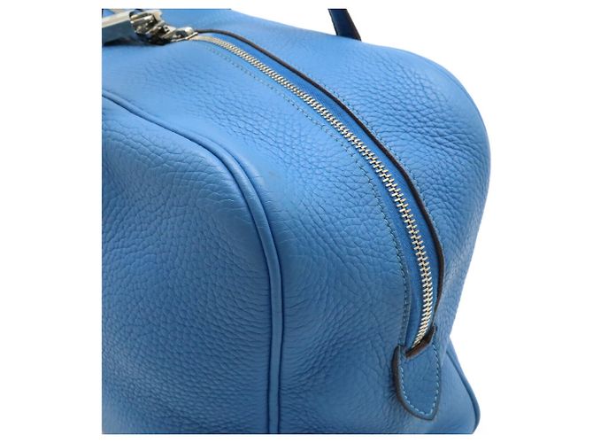 Borsa Hermès Victoria II 35 in Blu Paradiso - vista 10