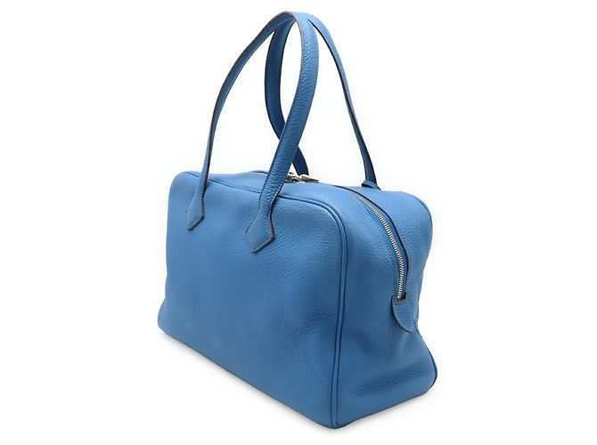 Borsa Hermès Victoria II 35 in Blu Paradiso - vista 3