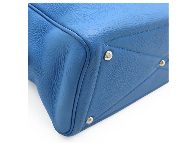 Borsa Hermès Victoria II 35 in Blu Paradiso - vista 4