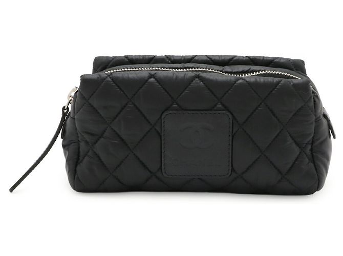 Quilted Nylon Waschtasche Chanel Coco Cocoon Mark Schwarz - Ansicht 2
