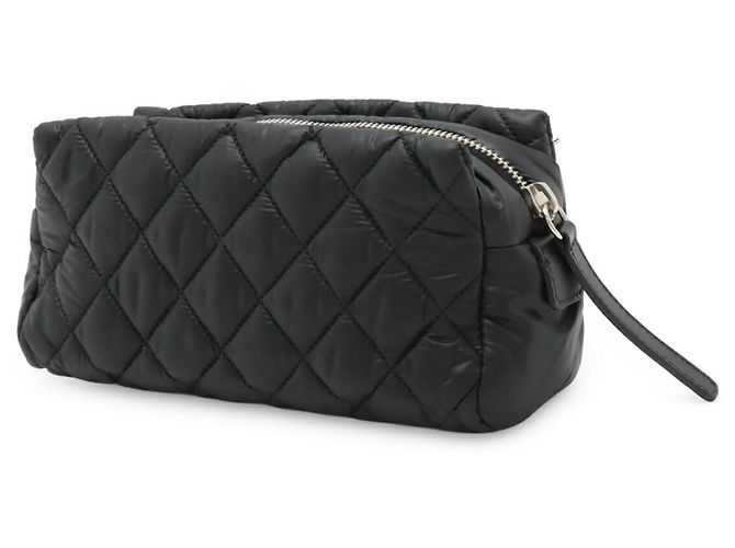 Quilted Nylon Waschtasche Chanel Coco Cocoon Mark Schwarz - Ansicht 3