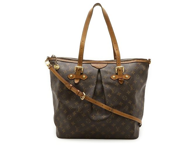 Borsa Tote Louis Vuitton Monogram Palermo GM Marrone - vista 2
