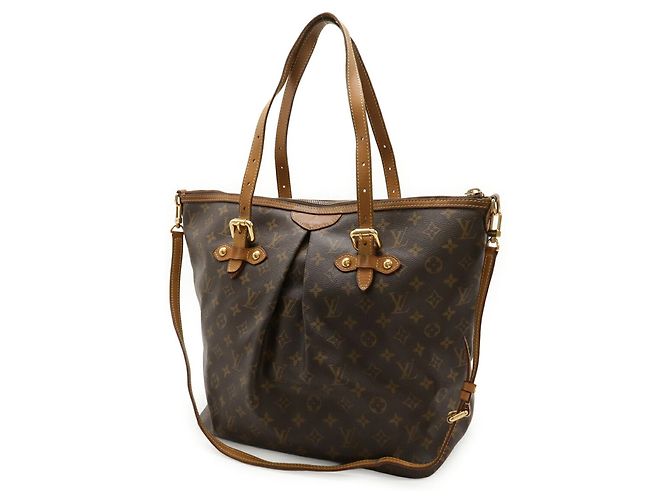 Borsa Tote Louis Vuitton Monogram Palermo GM Marrone - vista 3