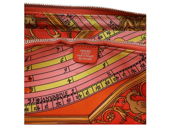 Billetera redonda larga Azap de seda Hermès Rosa - vista 9