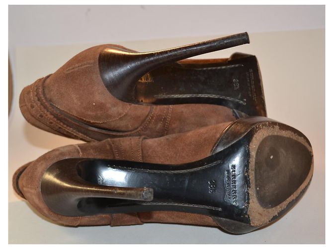 Botines Burberry marrón de ante Castaño - vista 4