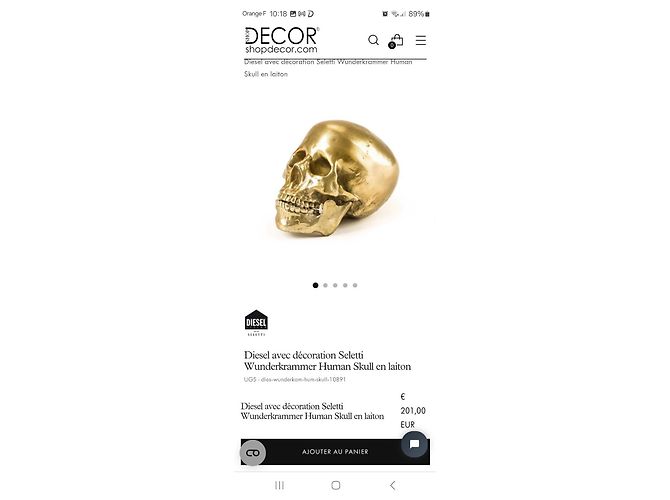 Autre Marque Teschio SELETTI Dorato D'oro - vista 11