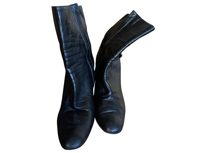 Botines de cuero negro con tacón – Thierry Mugler ✨ - vista 2