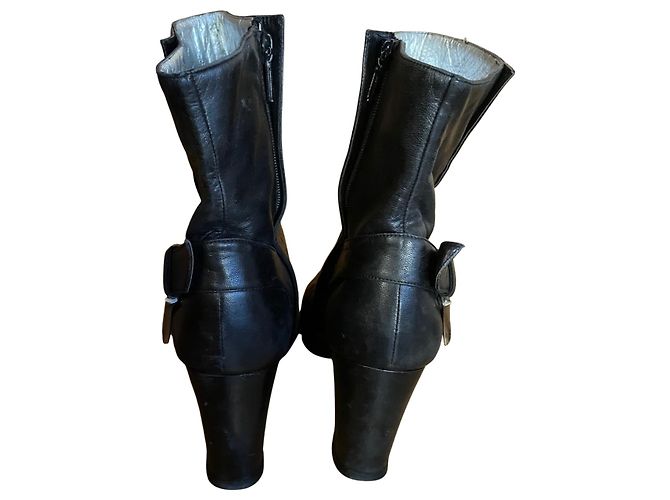 Botines de cuero negro con tacón – Thierry Mugler ✨ - vista 5