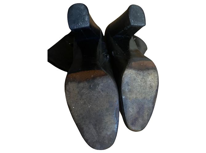 Botines de cuero negro con tacón – Thierry Mugler ✨ - vista 6