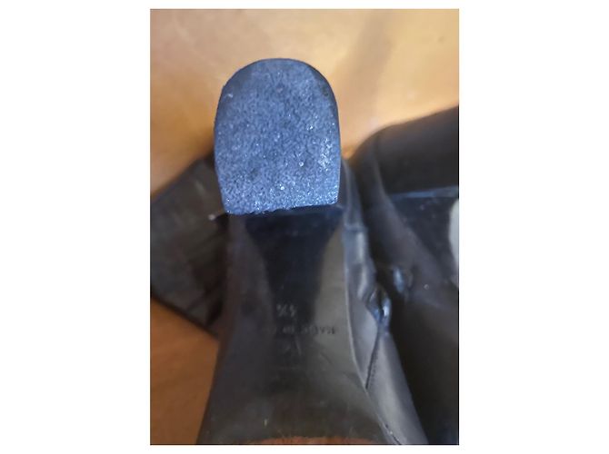 Botines de cuero negro con tacón – Thierry Mugler ✨ - vista 8