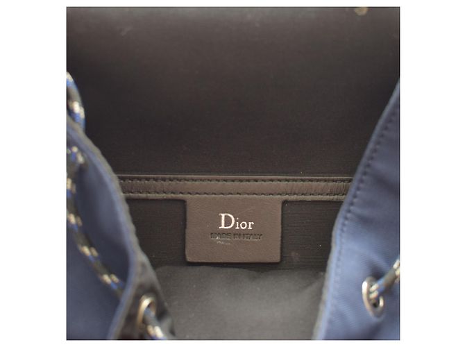 Be Dior Zaino B‑Motion Christian Dior 1MOBA062XVO – Nylon e pelle blu navy/nero unisex - vista 12