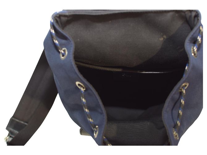 Be Dior Zaino B‑Motion Christian Dior 1MOBA062XVO – Nylon e pelle blu navy/nero unisex - vista 15