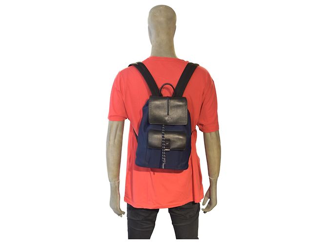 Be Dior Zaino B‑Motion Christian Dior 1MOBA062XVO – Nylon e pelle blu navy/nero unisex - vista 17