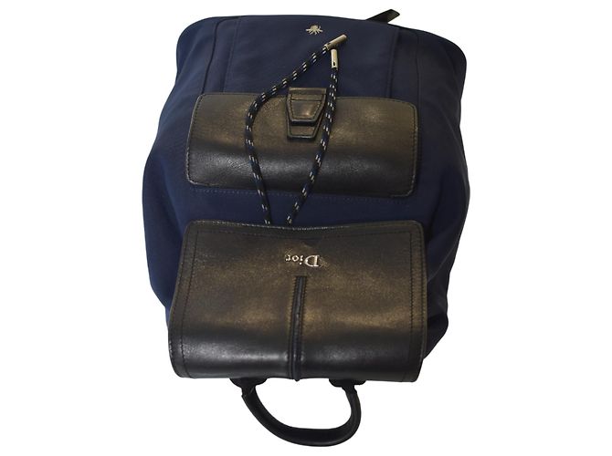 Be Dior Zaino B‑Motion Christian Dior 1MOBA062XVO – Nylon e pelle blu navy/nero unisex - vista 5